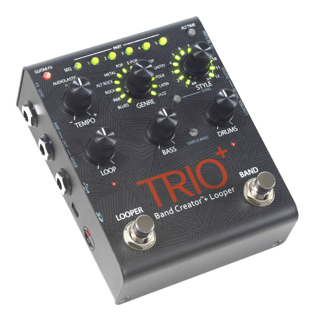 DigiTech TRIO Plus Band Creator & Looper Guitar Effects Pedal - Black - 9
