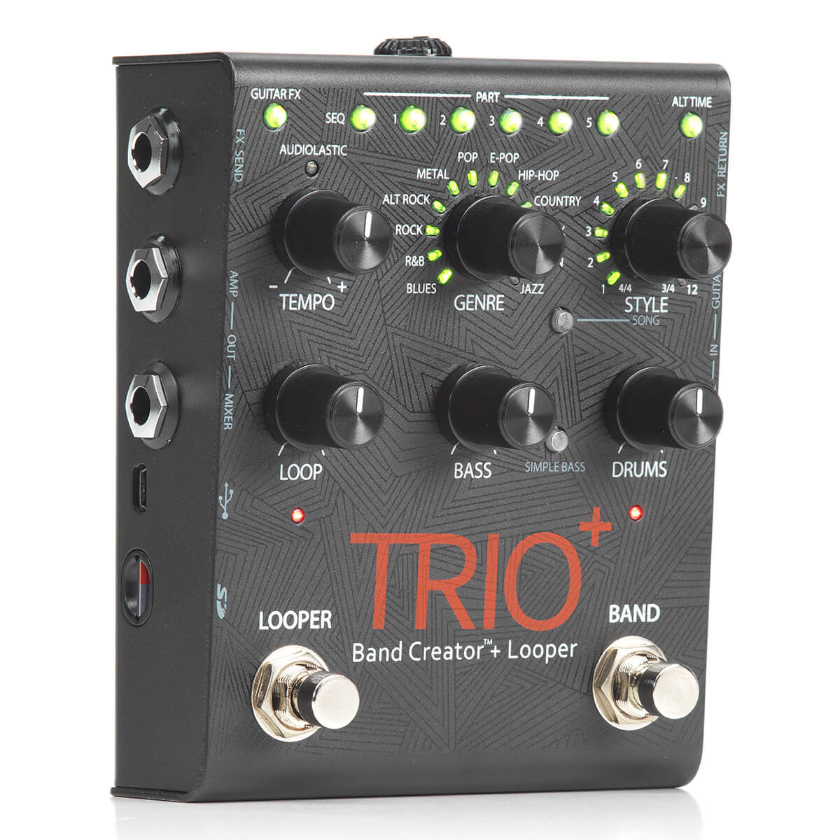 DigiTech TRIO Plus Band Creator & Looper Pedal - Black | Tone Wolf