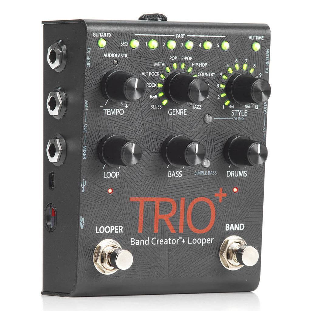 DigiTech TRIO Plus Band Creator & Looper Guitar Effects Pedal - Black - 2
