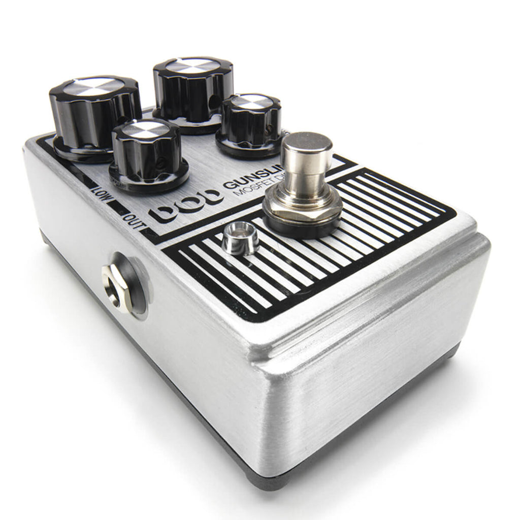 DOD Gunslinger Aggressive Distortion Guitar Effects Pedal - Silver - 3