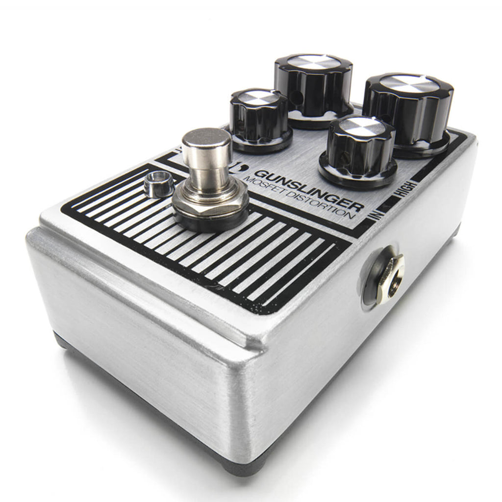 DOD Gunslinger Aggressive Distortion Guitar Effects Pedal - Silver - 4
