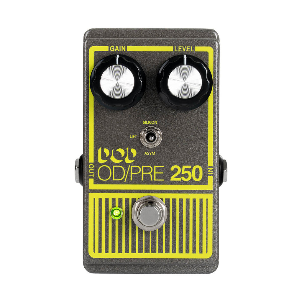 DOD Overdrive Preamp 250-X Guitar Effects Pedal - Grey / Yellow - 1