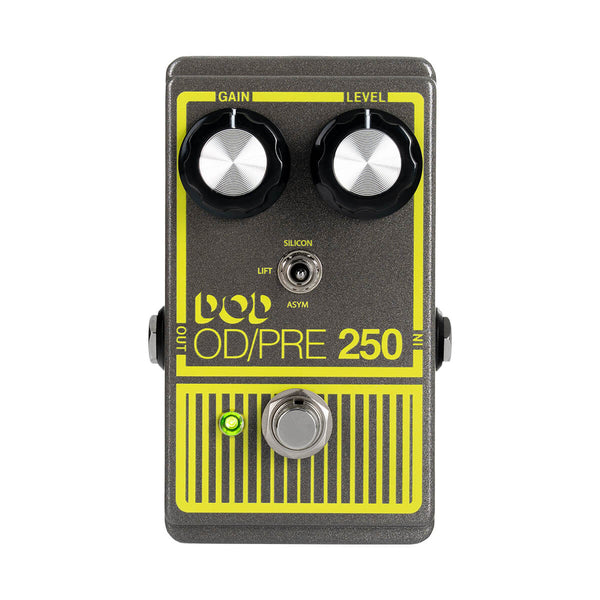 DOD Overdrive Preamp 250-X Guitar Effects Pedal - Grey / Yellow - 1