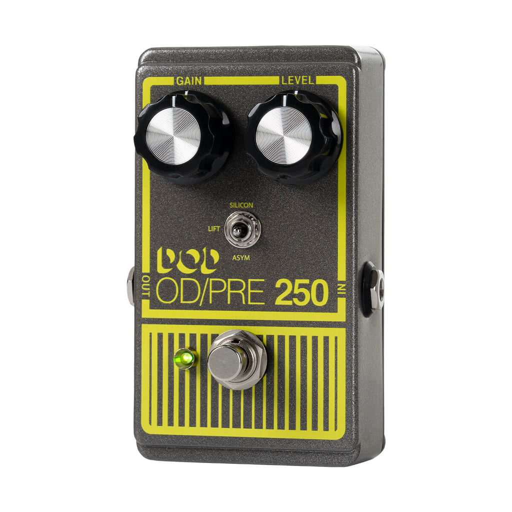 DOD Overdrive Preamp 250-X Guitar Effects Pedal - Grey / Yellow - 3
