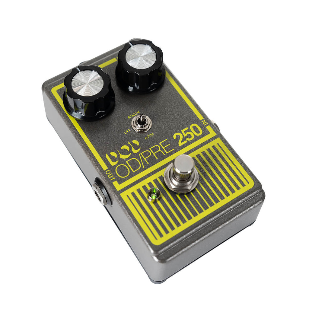 DOD Overdrive Preamp 250-X Guitar Effects Pedal - Grey / Yellow - 9