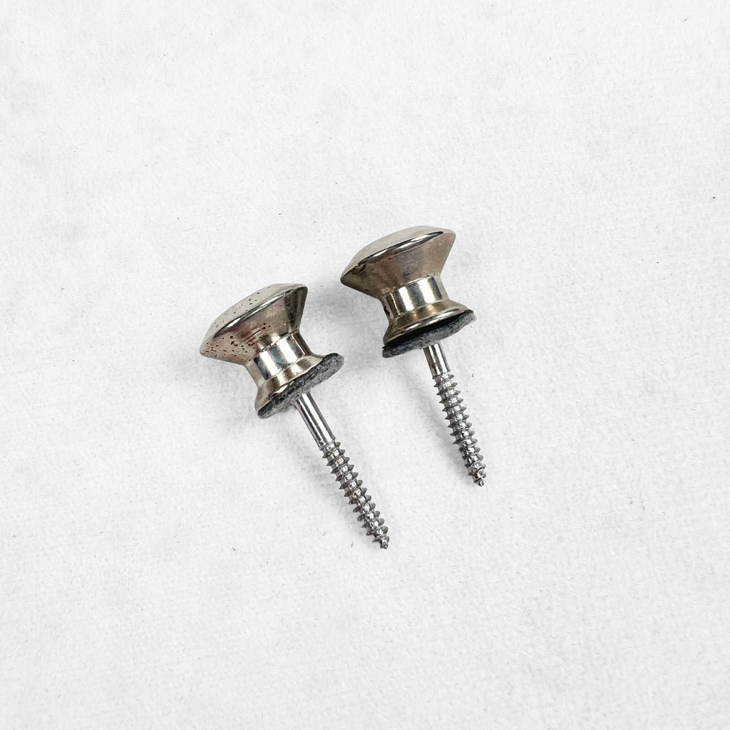 Dunlop Strap Lock Button Set with Screws - Chrome - 1