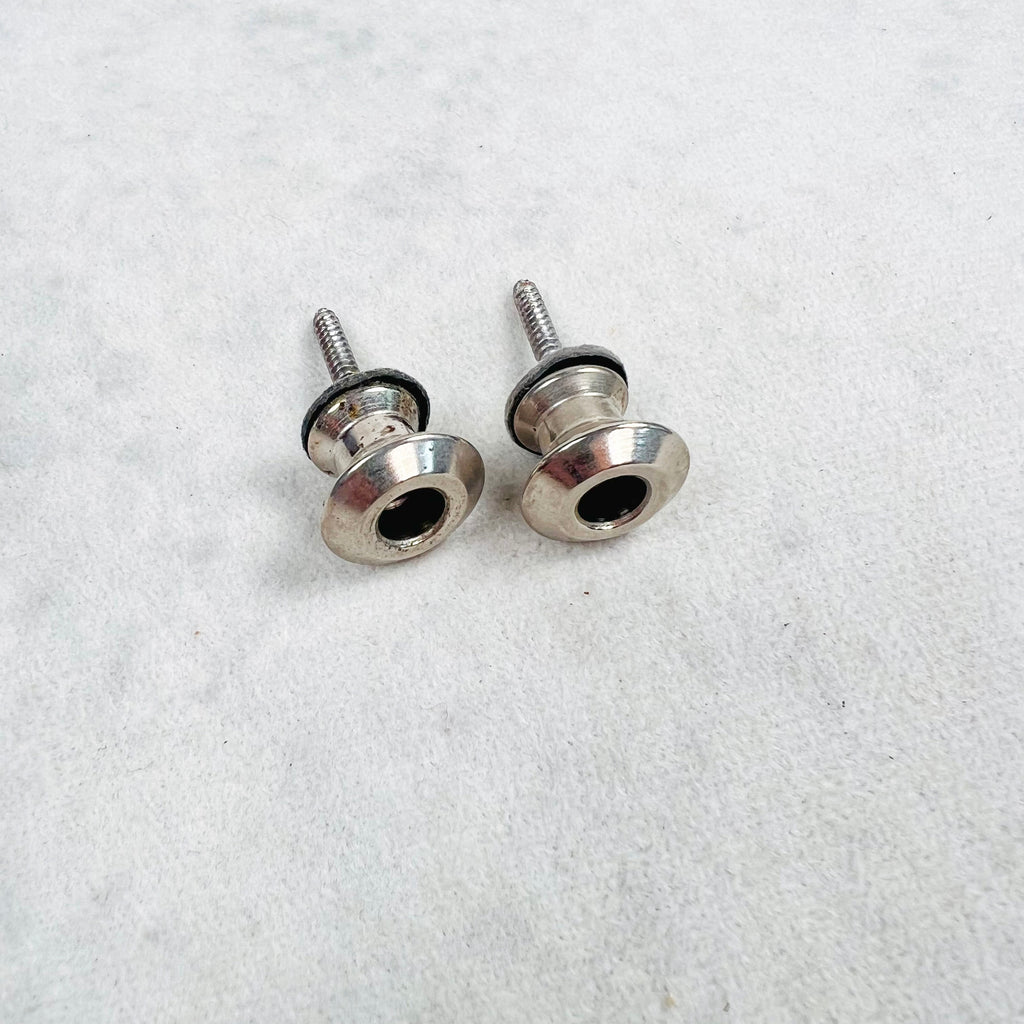 Dunlop Strap Lock Button Set with Screws - Chrome - 2