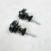 Dunlop Strap Lock Set with Buttons and Screws - Black - 3