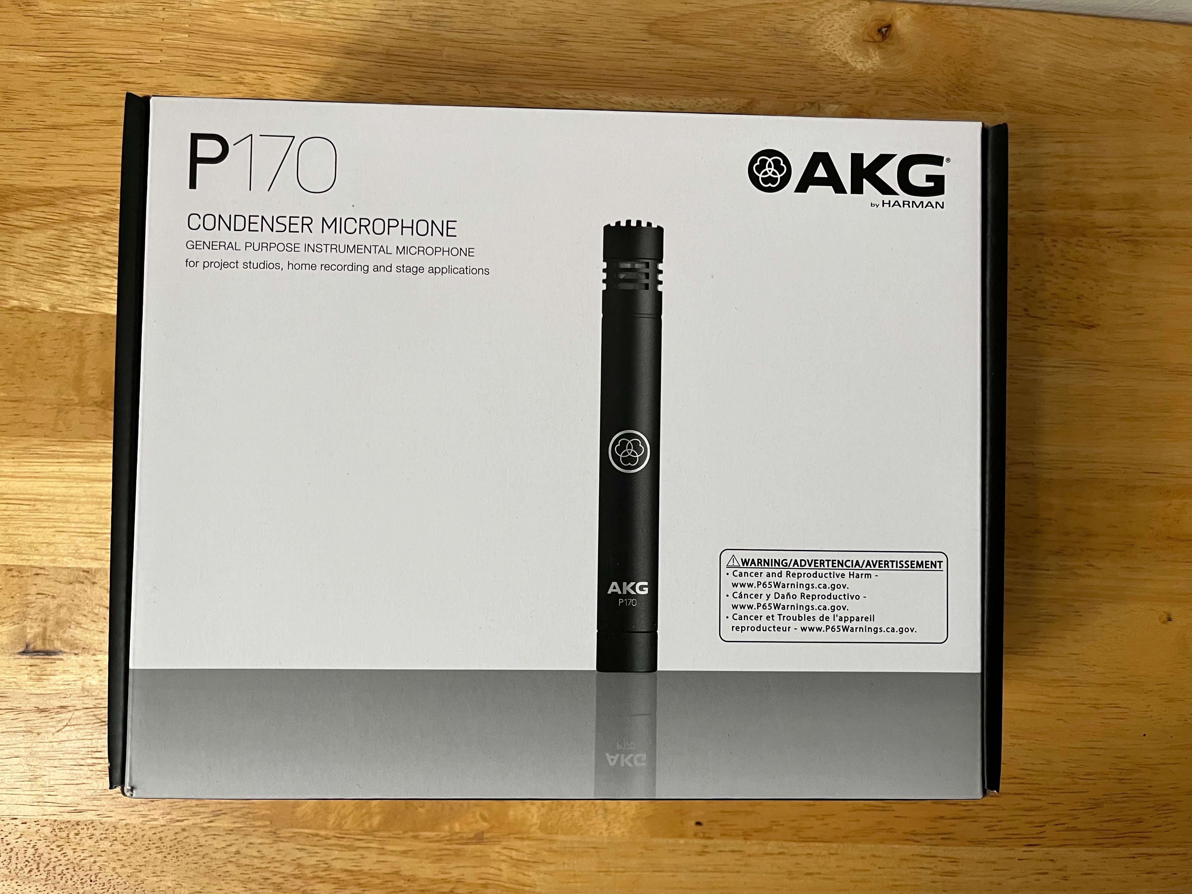 AKG P170 Small Diaphragm Cardioid Condenser Microphone Black