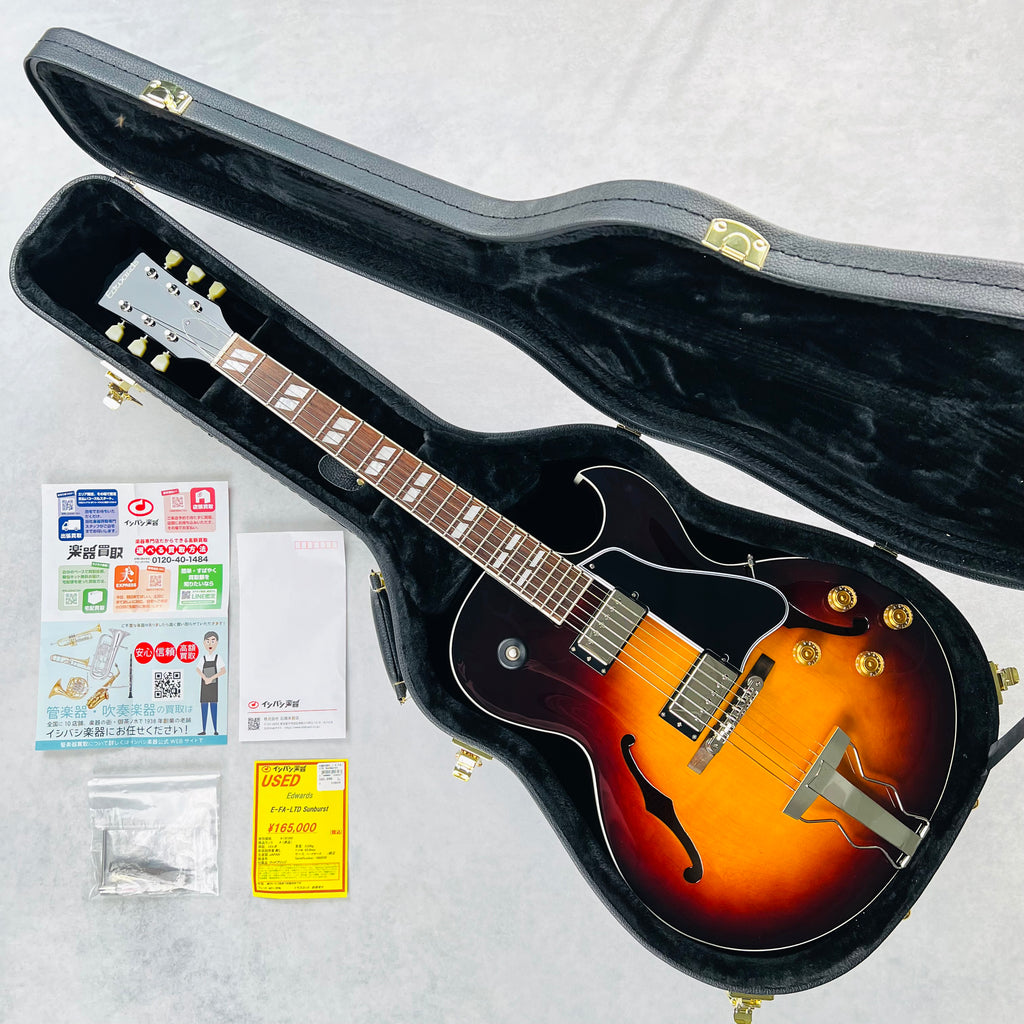 Edwards E-FA-LTD Hollow Body 2016 - Sunburst - 20