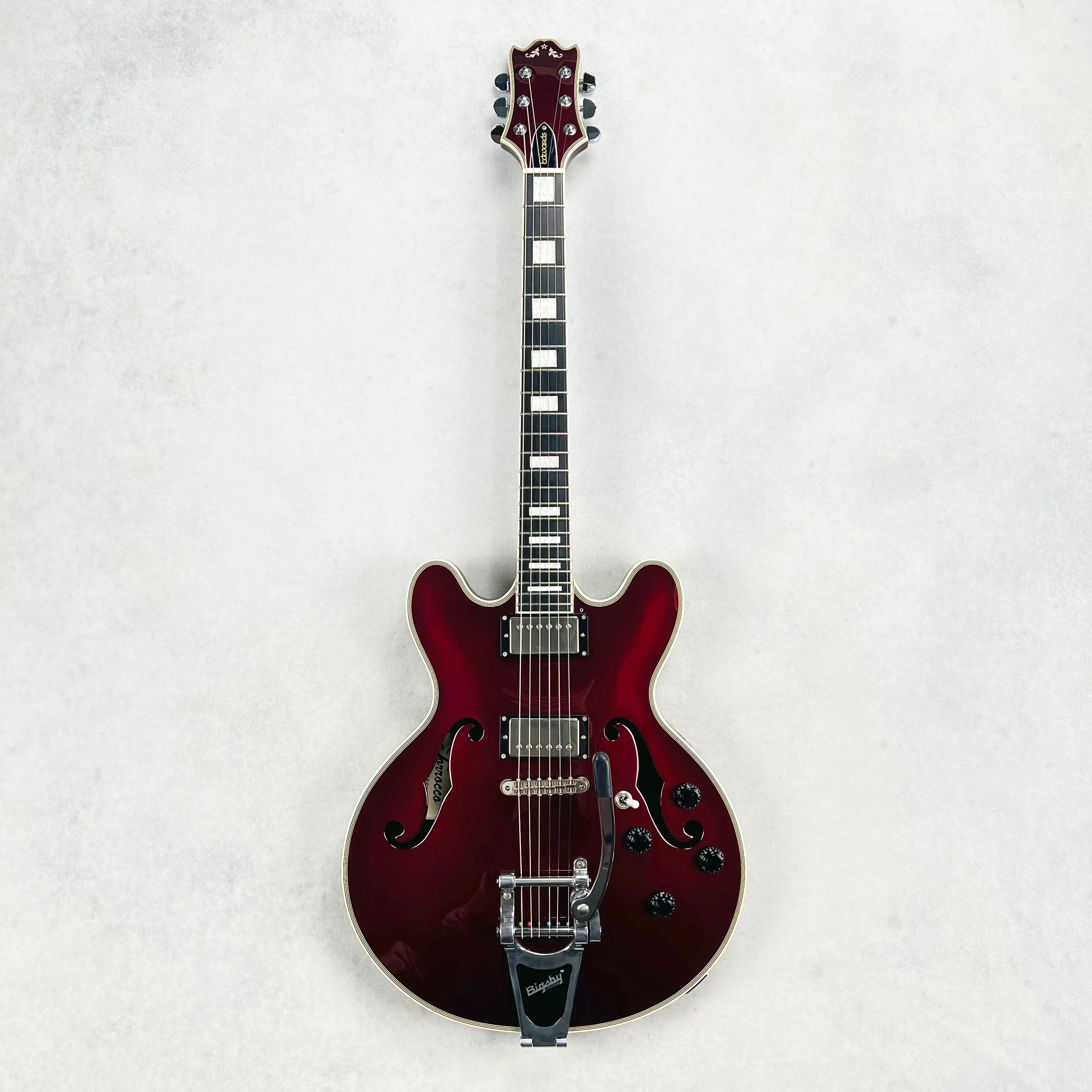 ギター EDWARDS E TORROCCO CTM LLIC BORDEAUX Edwards E-TORROCCO-CTM Semi-Hollow Guitar - Bordeaux | Tone Wolf