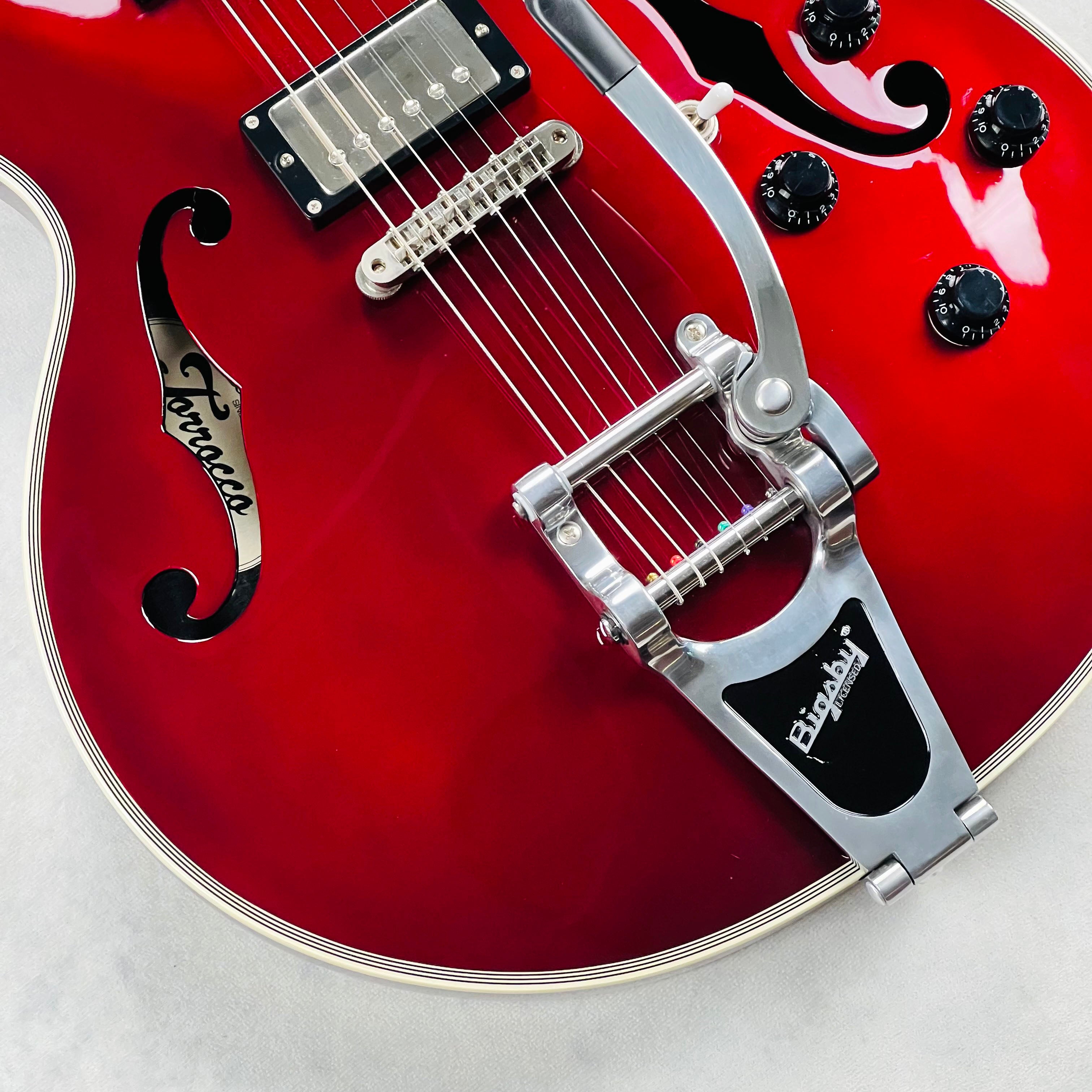 ギター EDWARDS E TORROCCO CTM LLIC BORDEAUX Edwards E-TORROCCO-CTM Semi-Hollow Guitar - Bordeaux | Tone Wolf