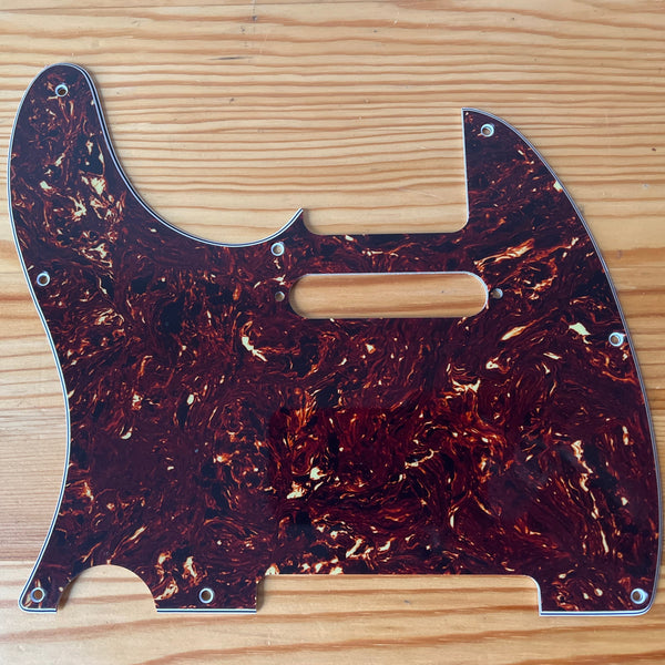 Left Handed Telecaster Pickguard - Tortoiseshell