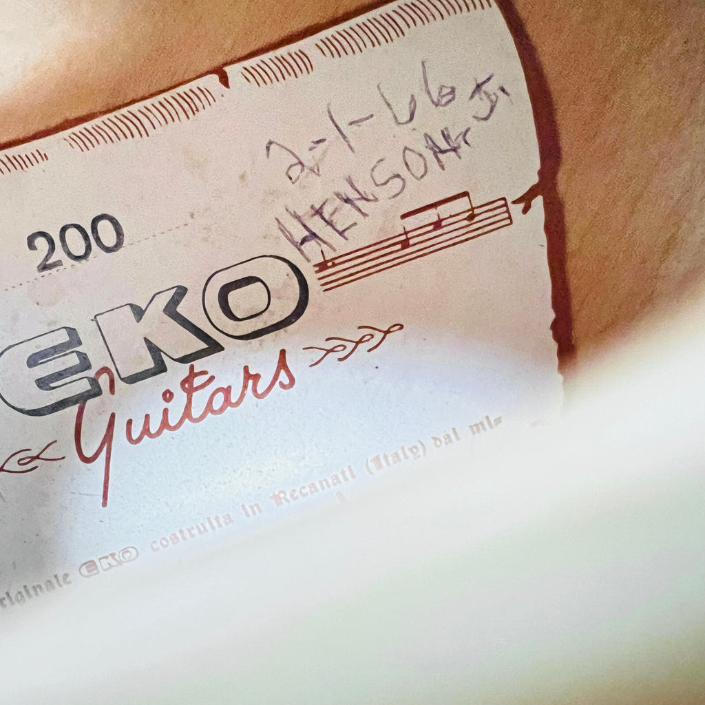 EKO Model 200 Hollow Body Guitar 1966 - Natural - 19