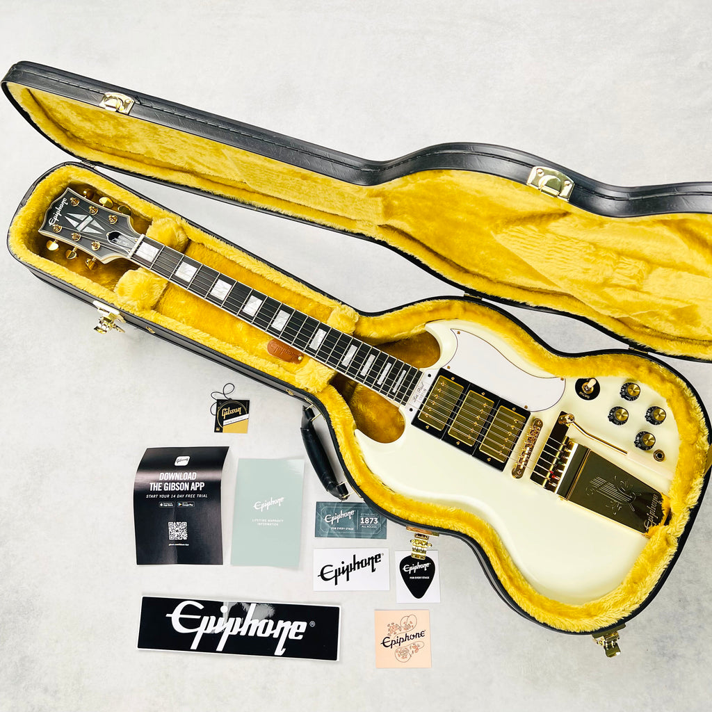 Epiphone 1963 Les Paul SG Custom with Maestro Vibrola 2023 - Classic White - 18