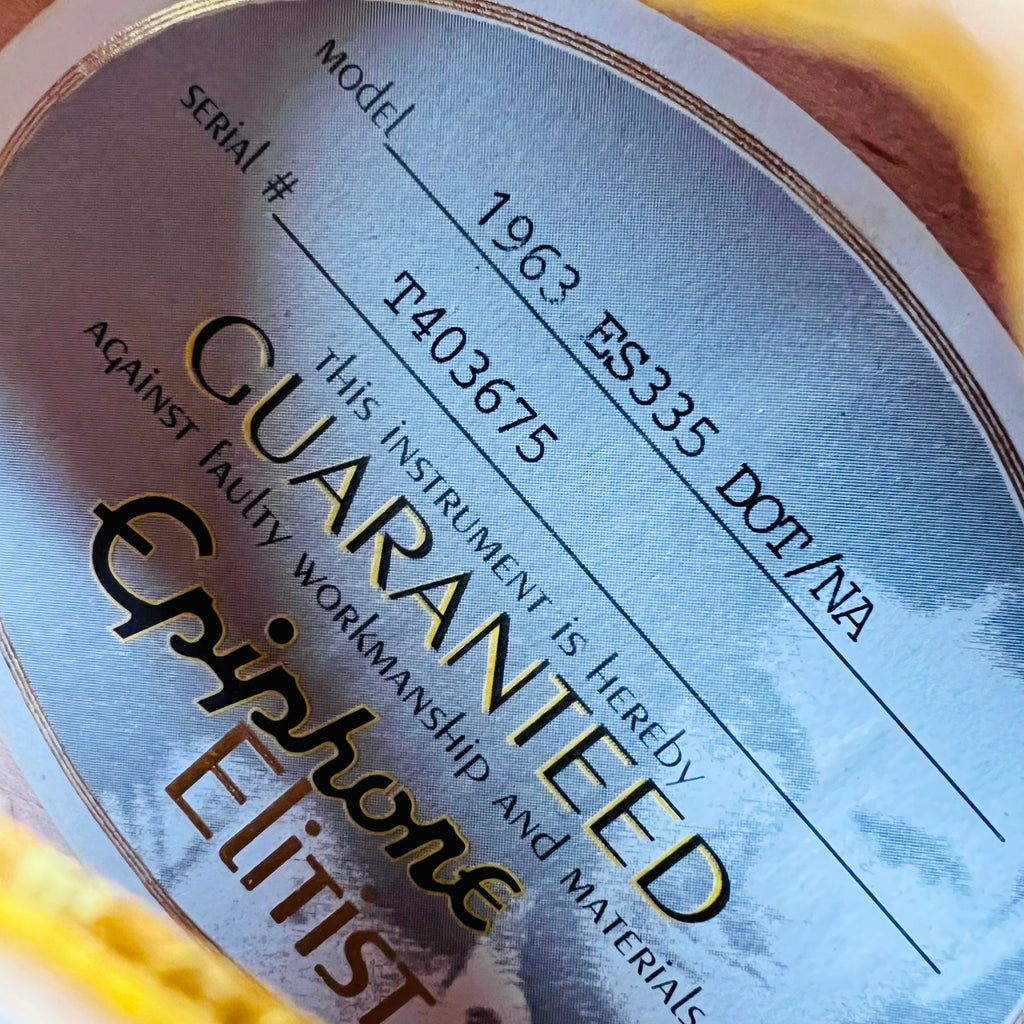 Epiphone Elitist '63 ES-335 Dot 2004 - Natural - 9