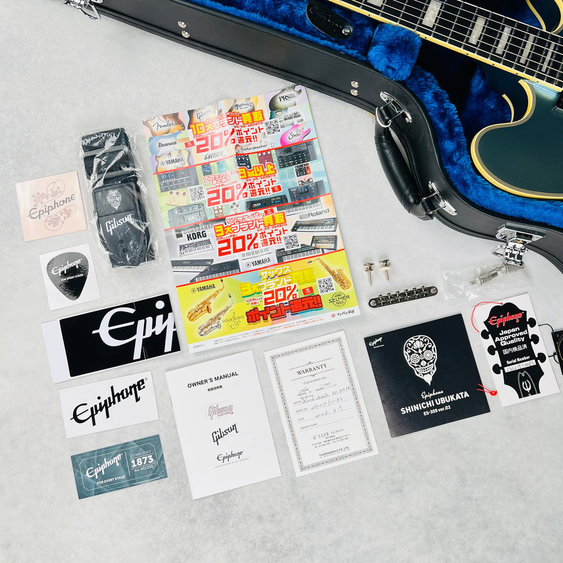 Epiphone Shinichi Ubukata Signature ES-355 2023 - Pelham Blue