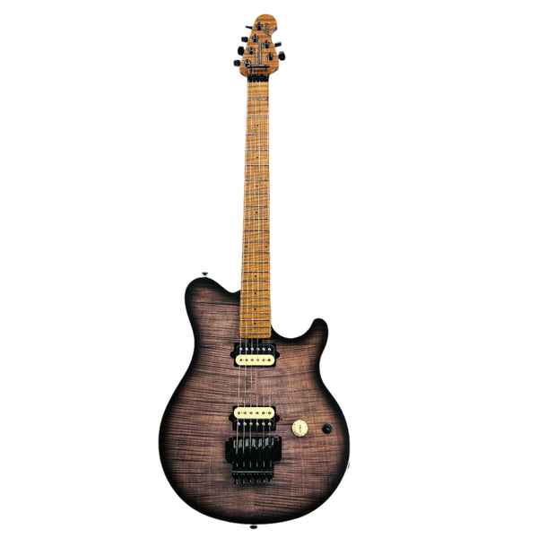 Ernie Ball Music Man Axis Flame Top Charcoal Cloud 300-JF-R1-00-MB-BM - 2