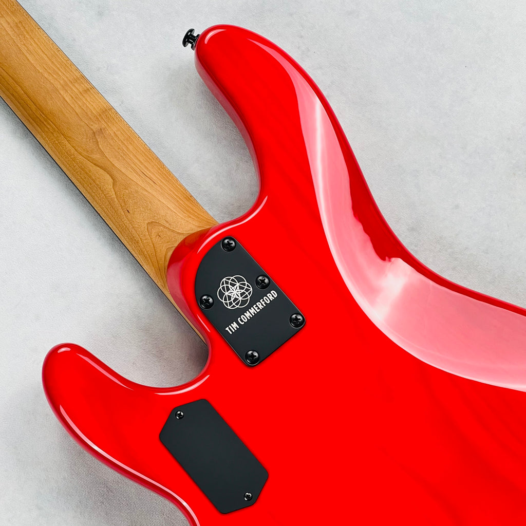 Ernie Ball Music Man Tim Commerford Active StingRay 4-String Bass 2025 - Caliper Red - 12