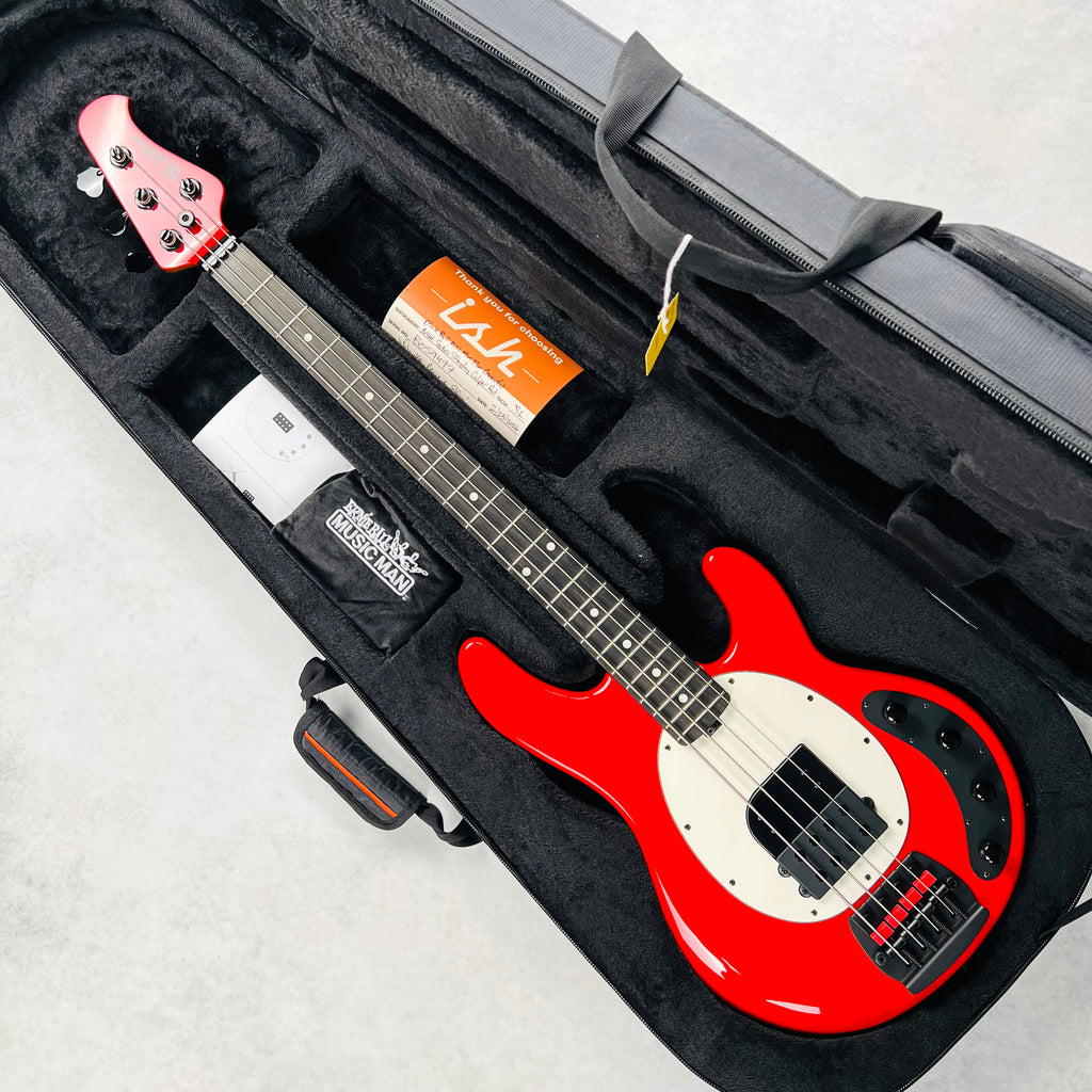 Ernie Ball Music Man Tim Commerford Active StingRay 4-String Bass 2025 - Caliper Red - 16