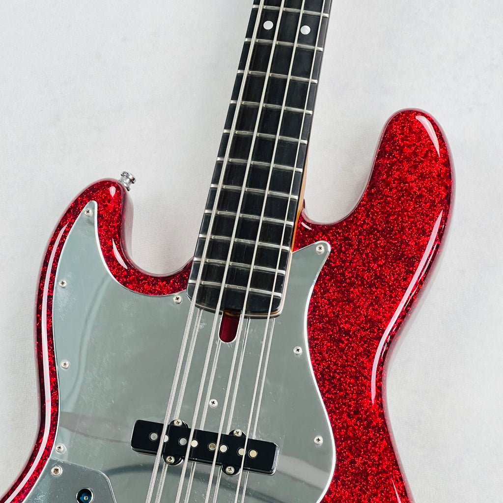 ESP J-RJB PYRO BABY Luna Sea J Model 4-String Bass 2000 - Red Sparkle - 3