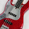 ESP J-RJB PYRO BABY Luna Sea J Model 4-String Bass 2000 - Red Sparkle - 6
