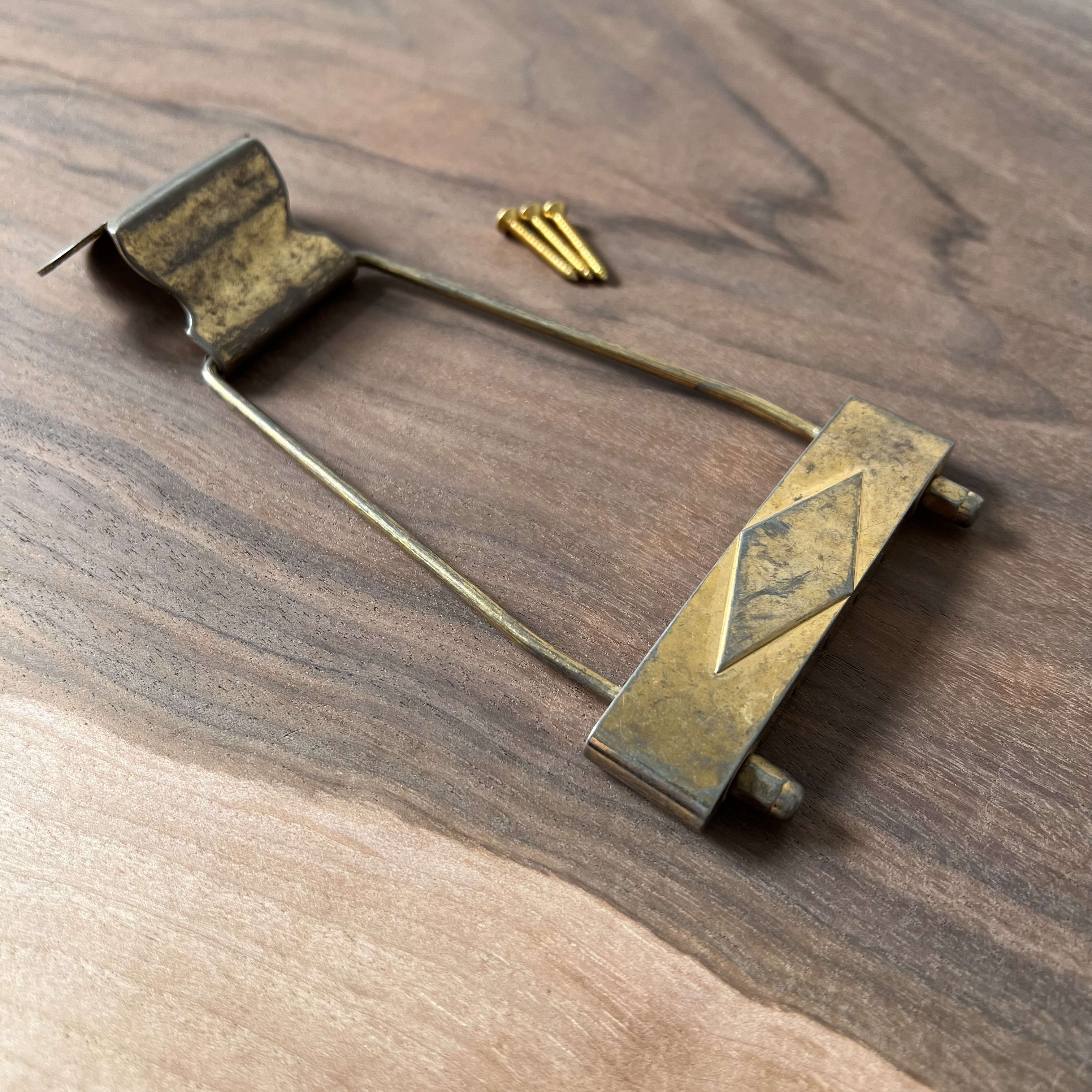Gibson Short Trapeze Tailpiece Clover Mount with Diamond - Aged