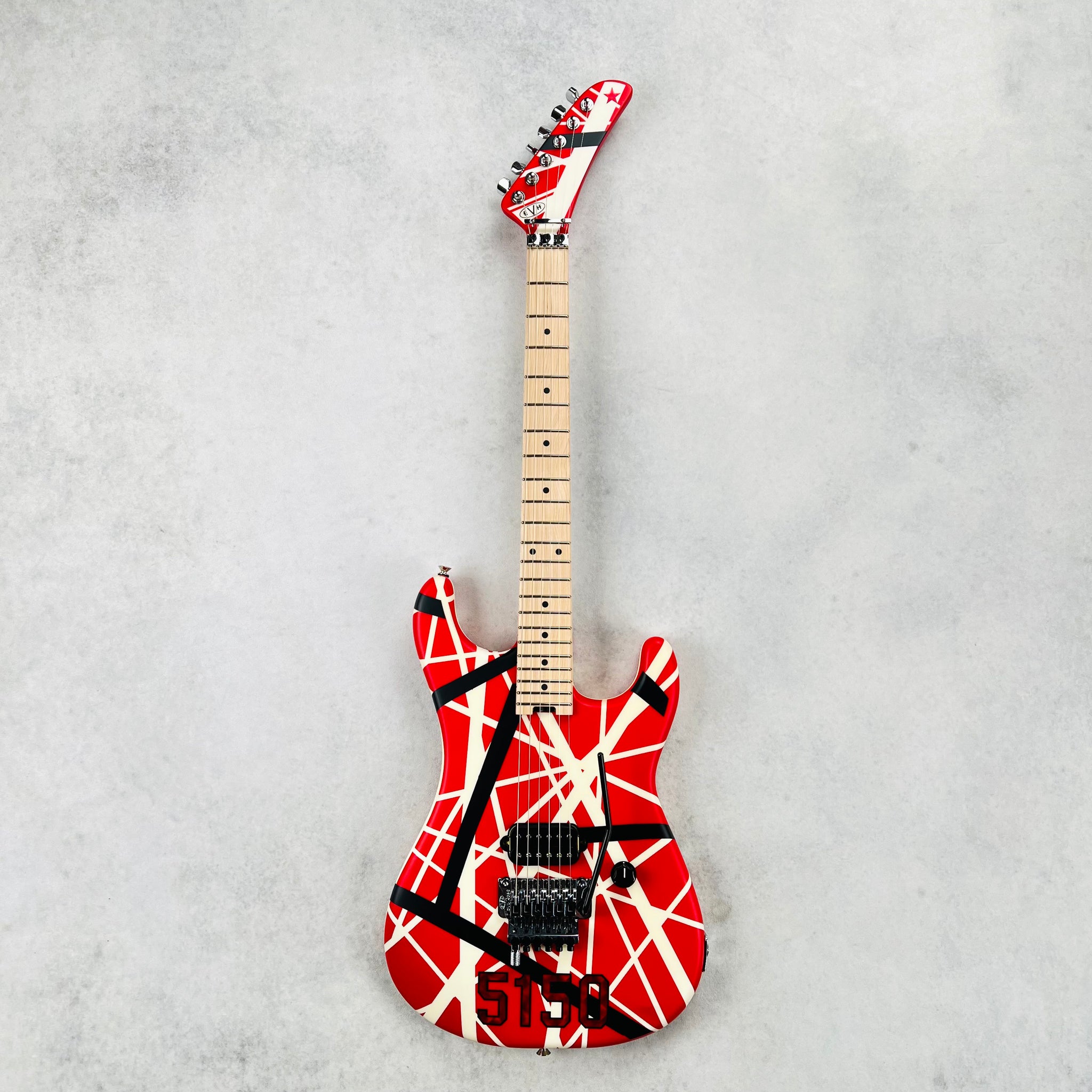 EVH Striped Series 5150 2021 - Red, Black and White | Tone Wolf
