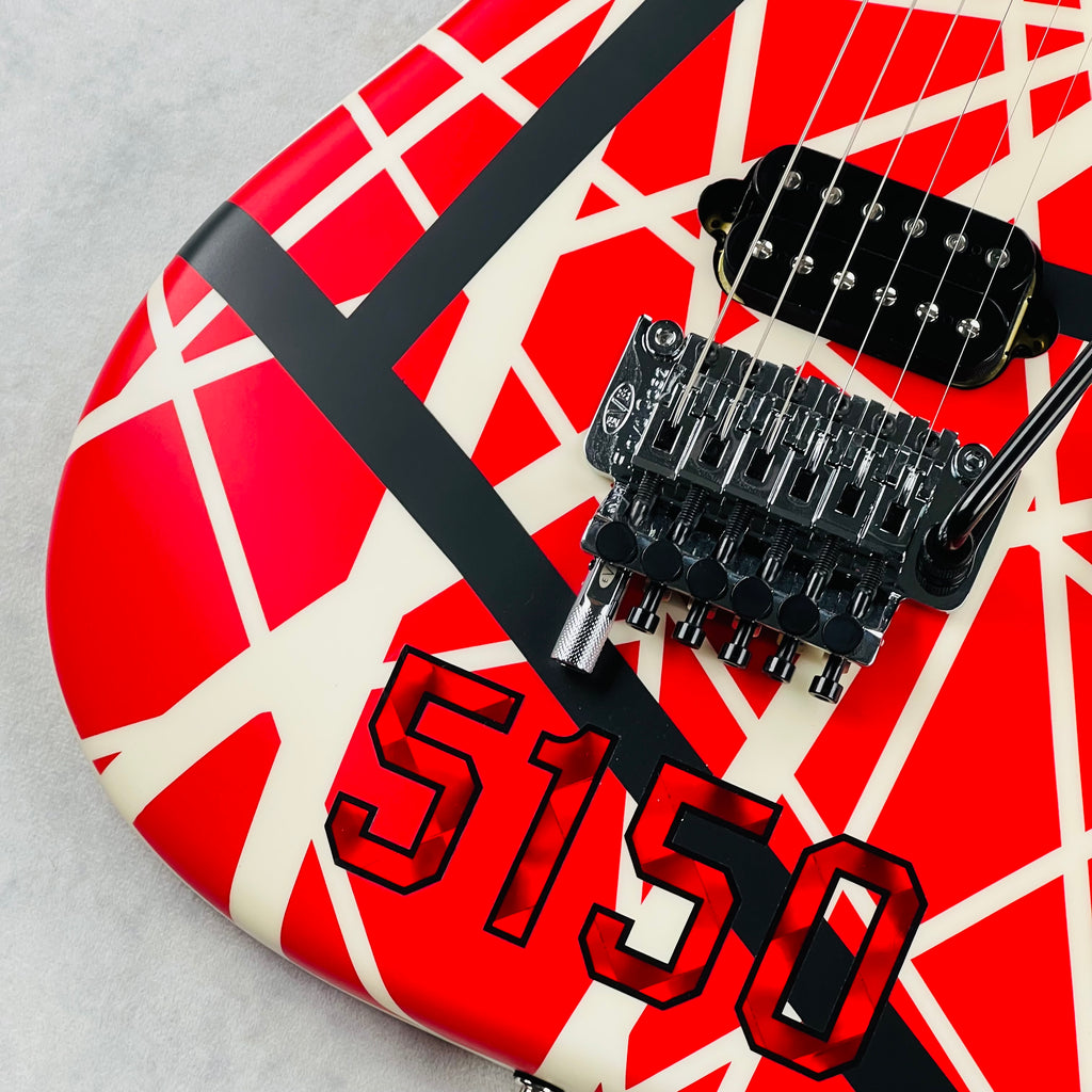 EVH Striped Series 5150 2021 - Red, Black and White - 4