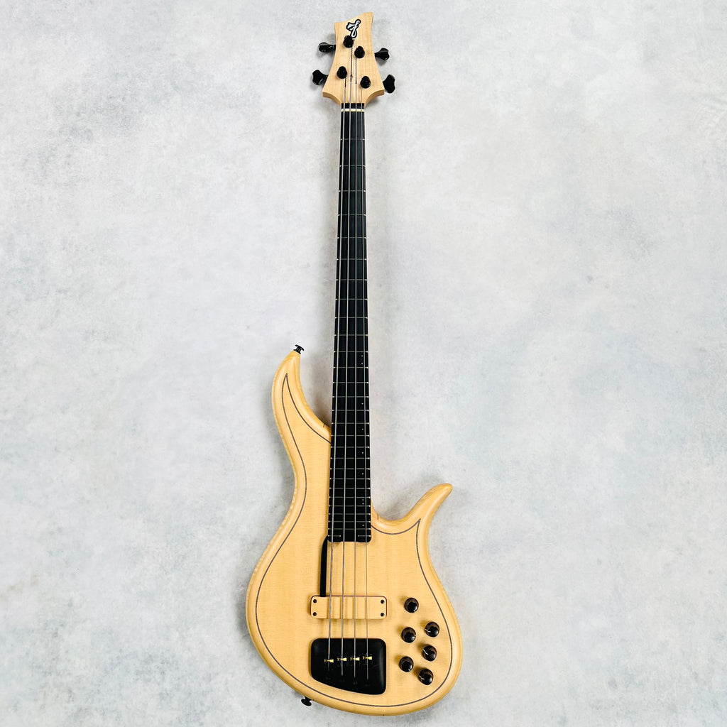 F Bass AC4 Alain Caron Signature Chambered 4-String Bass - Natural - 2
