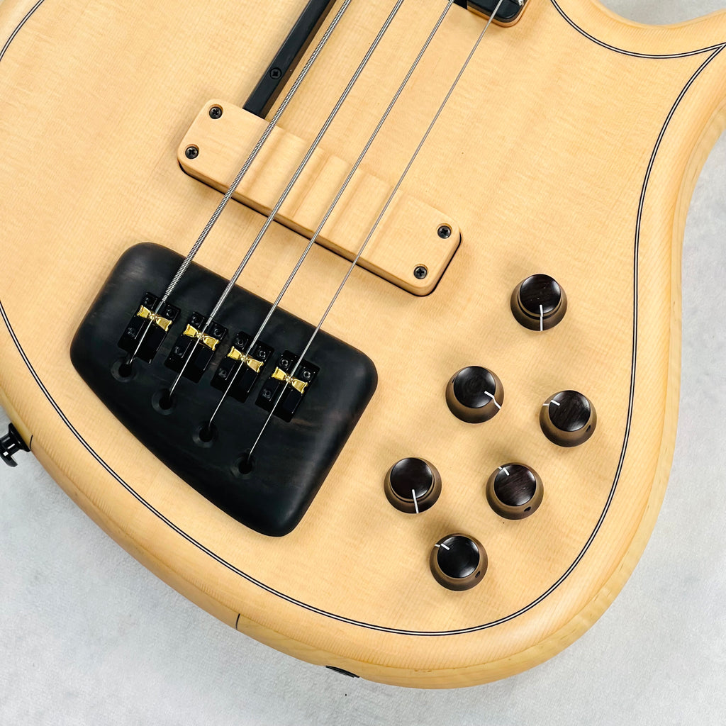 F Bass AC4 Alain Caron Signature Chambered 4-String Bass - Natural - 5