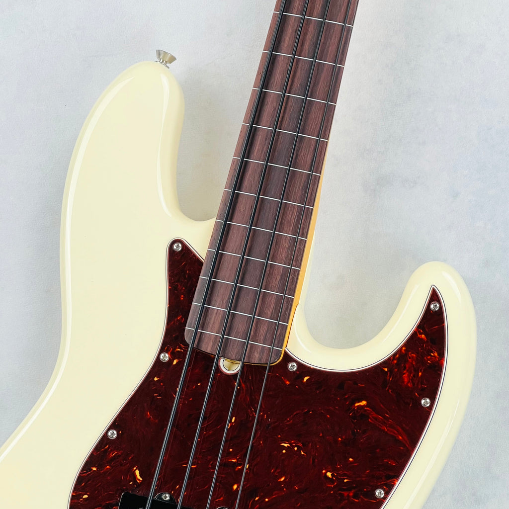 Fender American Professional II Jazz Bass Fretless 2021 - Olympic White - 3
