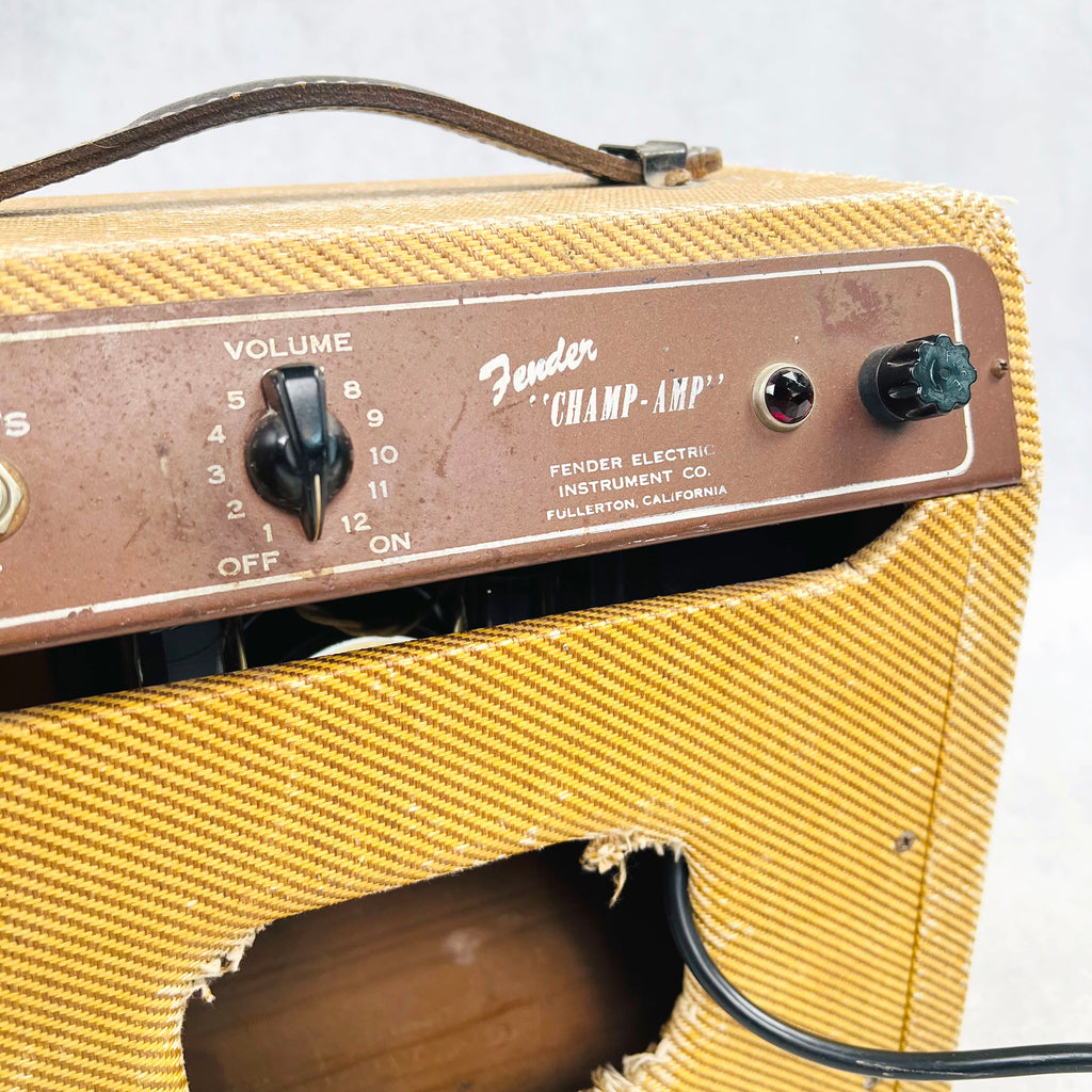 Fender Champ 5C1 Wide Panel 1x6" Combo Amplifier 1954 - Tweed - 9
