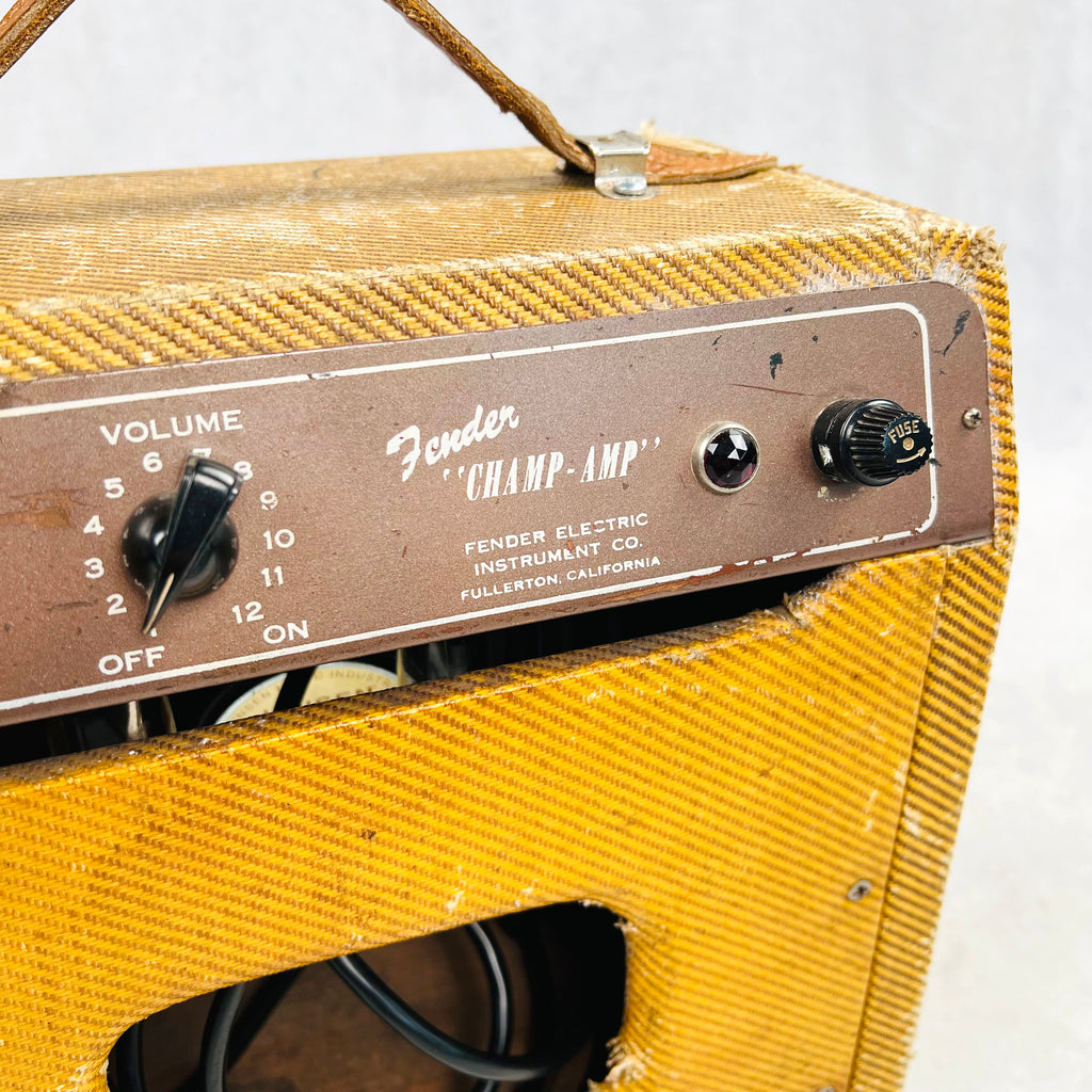 Fender Champ 5D1 Wide Panel 1x6" Combo Amplifier 1955 - Tweed - 8