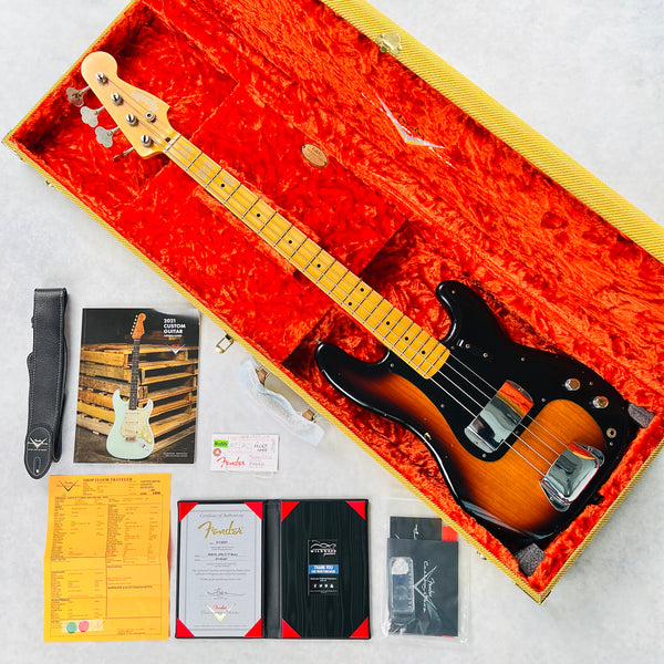 Fender Custom Shop 1957 Precision Bass Journeyman Relic Wildwood 10 2021 - Faded 3-Tone Sunburst - 20