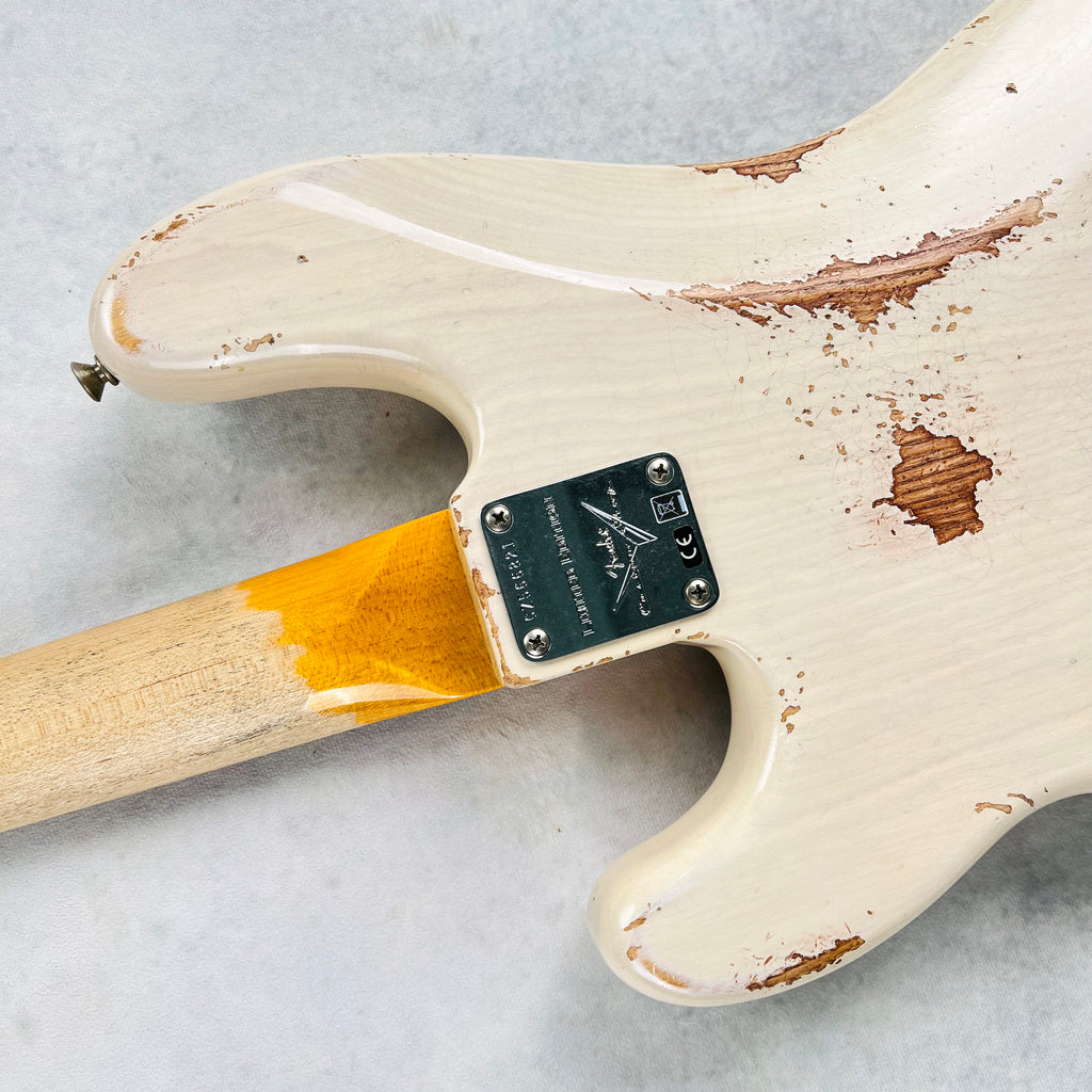 Fender Custom Shop 1958 P-Jazz Bass Heavy Relic 2023 - Aged White Blonde - 14