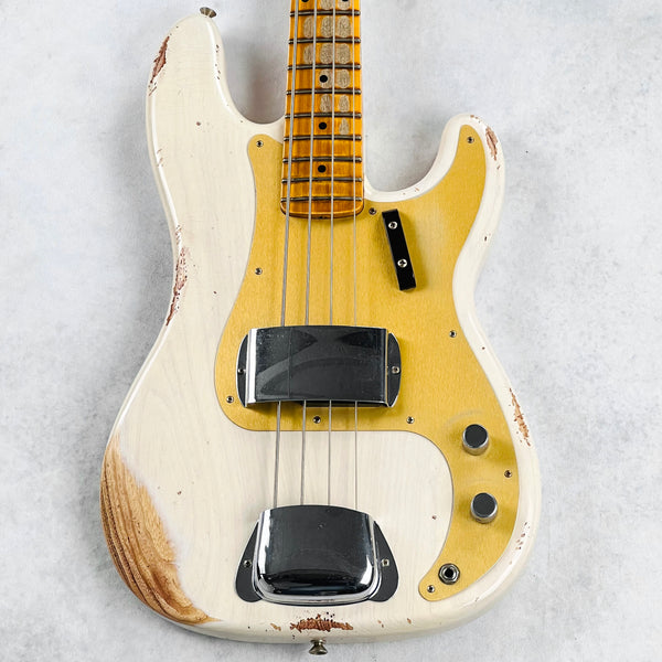 Fender Custom Shop 1958 P-Jazz Bass Heavy Relic 2023 - Aged White Blonde - 1