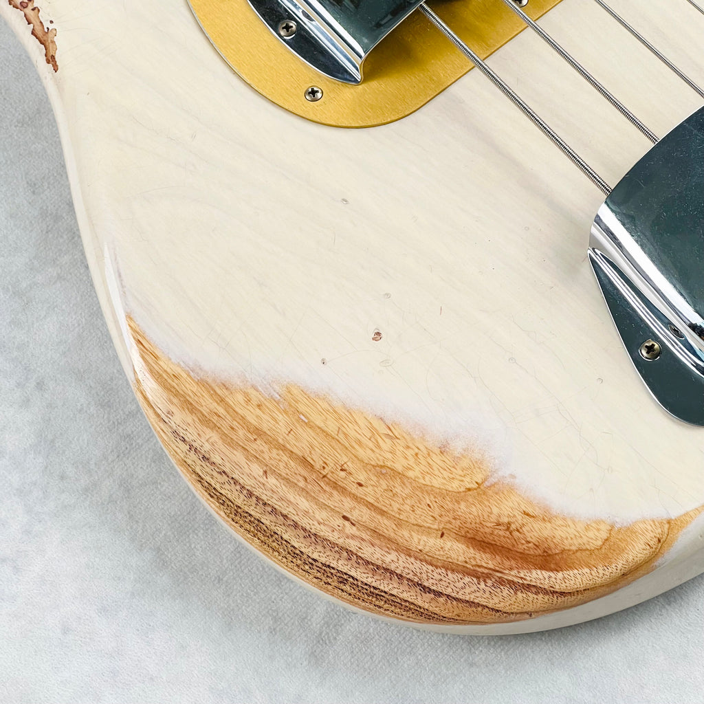 Fender Custom Shop 1958 P-Jazz Bass Heavy Relic 2023 - Aged White Blonde - 7