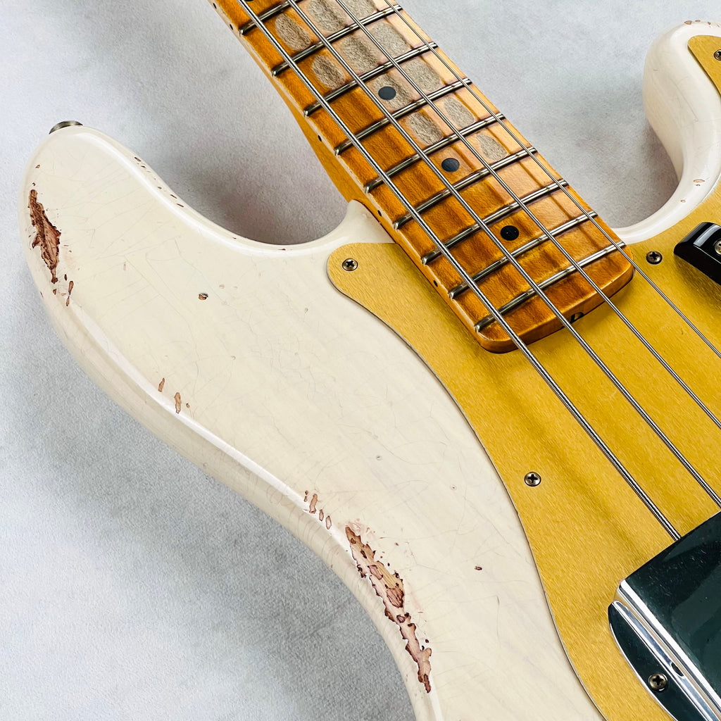 Fender Custom Shop 1958 P-Jazz Bass Heavy Relic 2023 - Aged White Blonde - 8