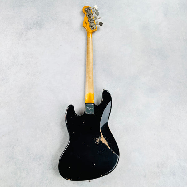 Fender Custom Shop 1962 Jazz Bass Relic Stack Knob 2022 - Aged Black - 11