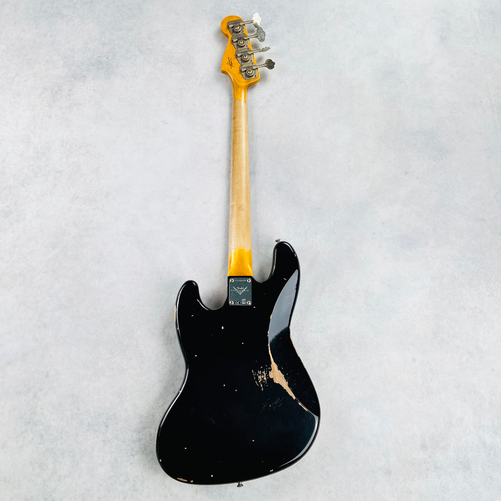 Fender Custom Shop 1962 Jazz Bass Relic Stack Knob 2022 - Aged Black - 11