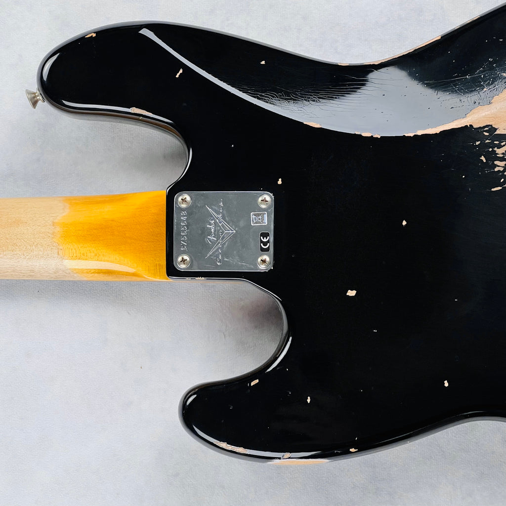Fender Custom Shop 1962 Jazz Bass Relic Stack Knob 2022 - Aged Black - 13