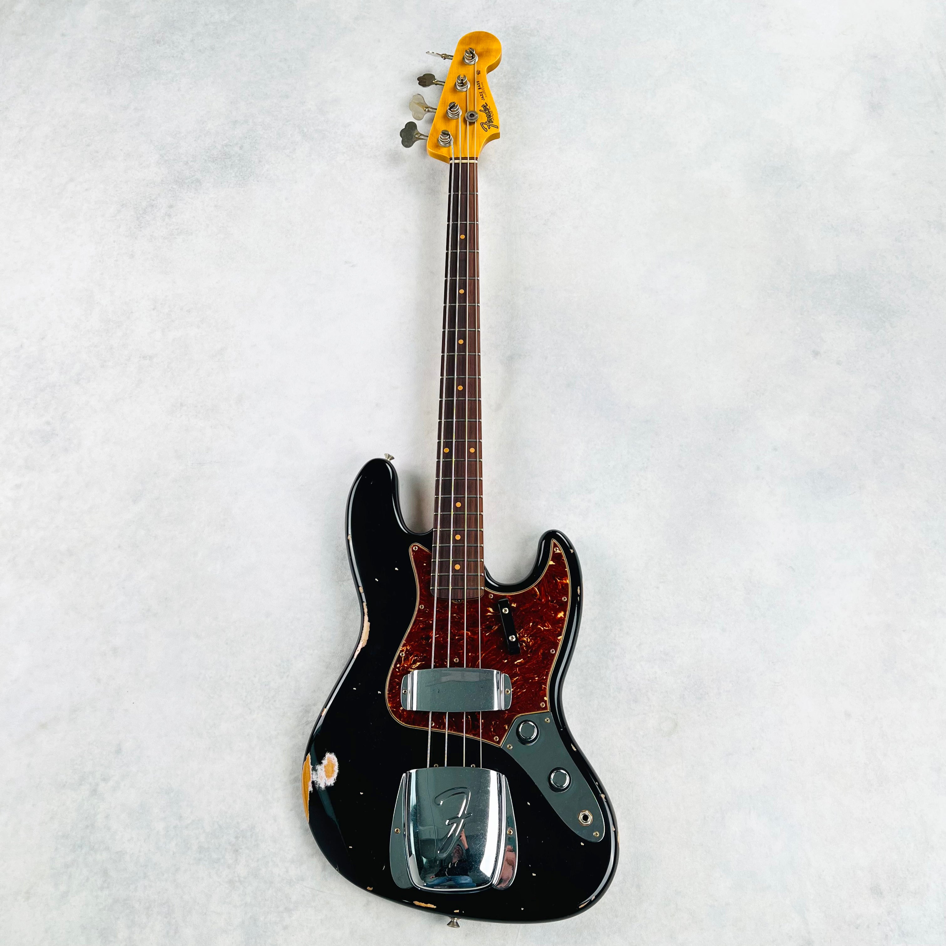 Fender Custom Shop 1962 Jazz Bass Relic Stack Knob 2022 - Aged Black ...