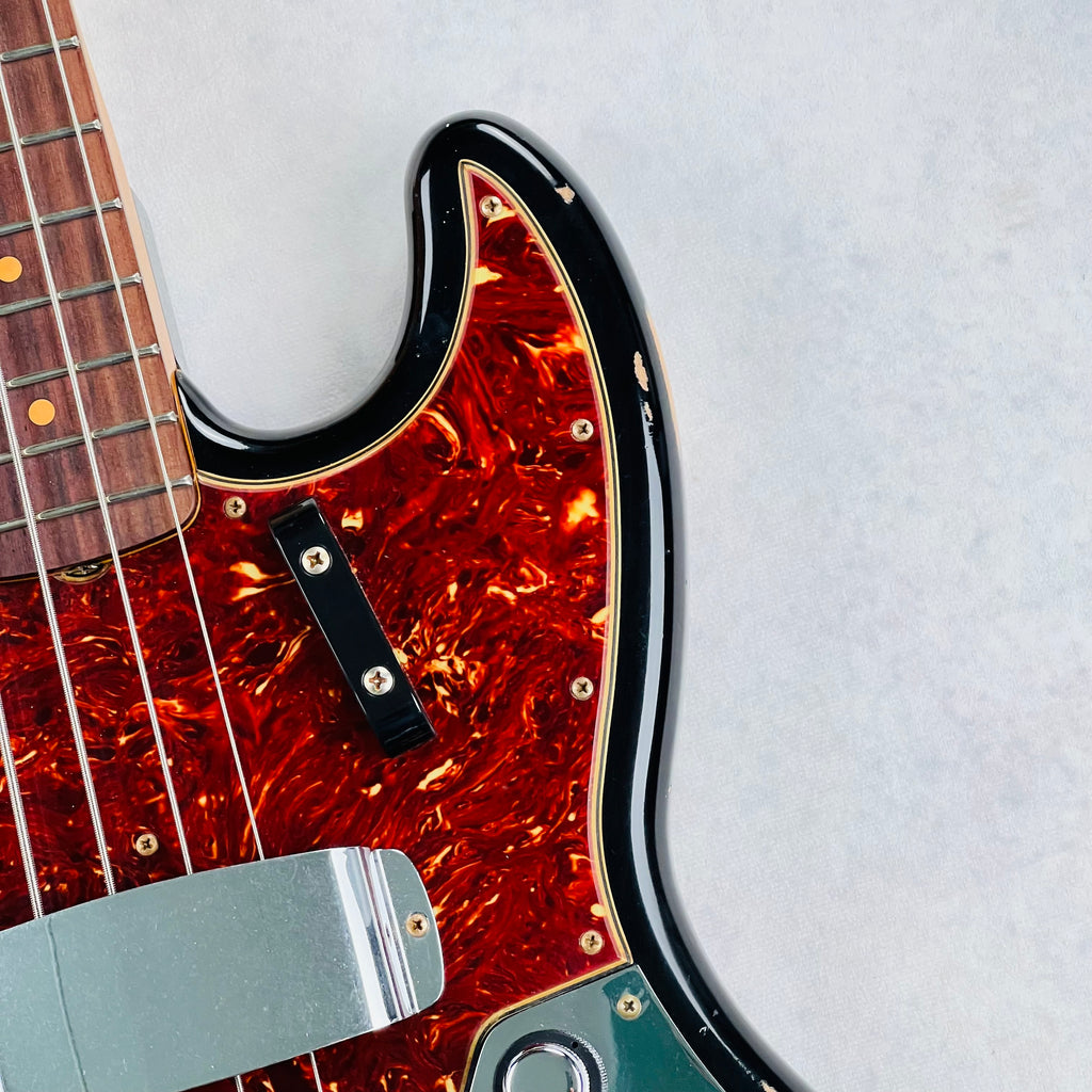 Fender Custom Shop 1962 Jazz Bass Relic Stack Knob 2022 - Aged Black - 6