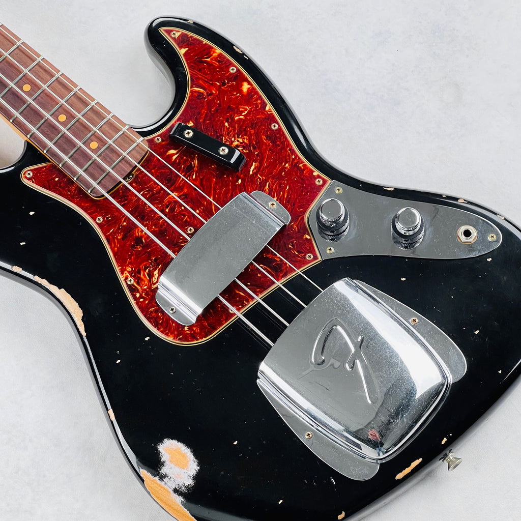 Fender Custom Shop 1962 Jazz Bass Relic Stack Knob 2022 - Aged Black - 7