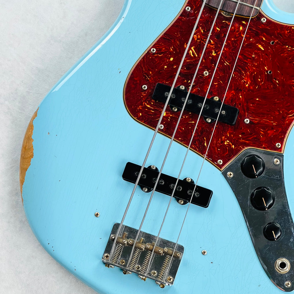 Fender Custom Shop 64 Jazz Bass Relic 2023 - Daphne Blue - 4