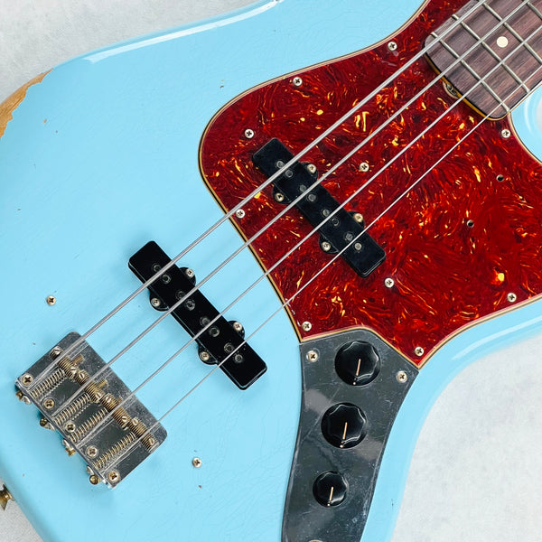 Fender Custom Shop 64 Jazz Bass Relic 2023 - Daphne Blue - 7