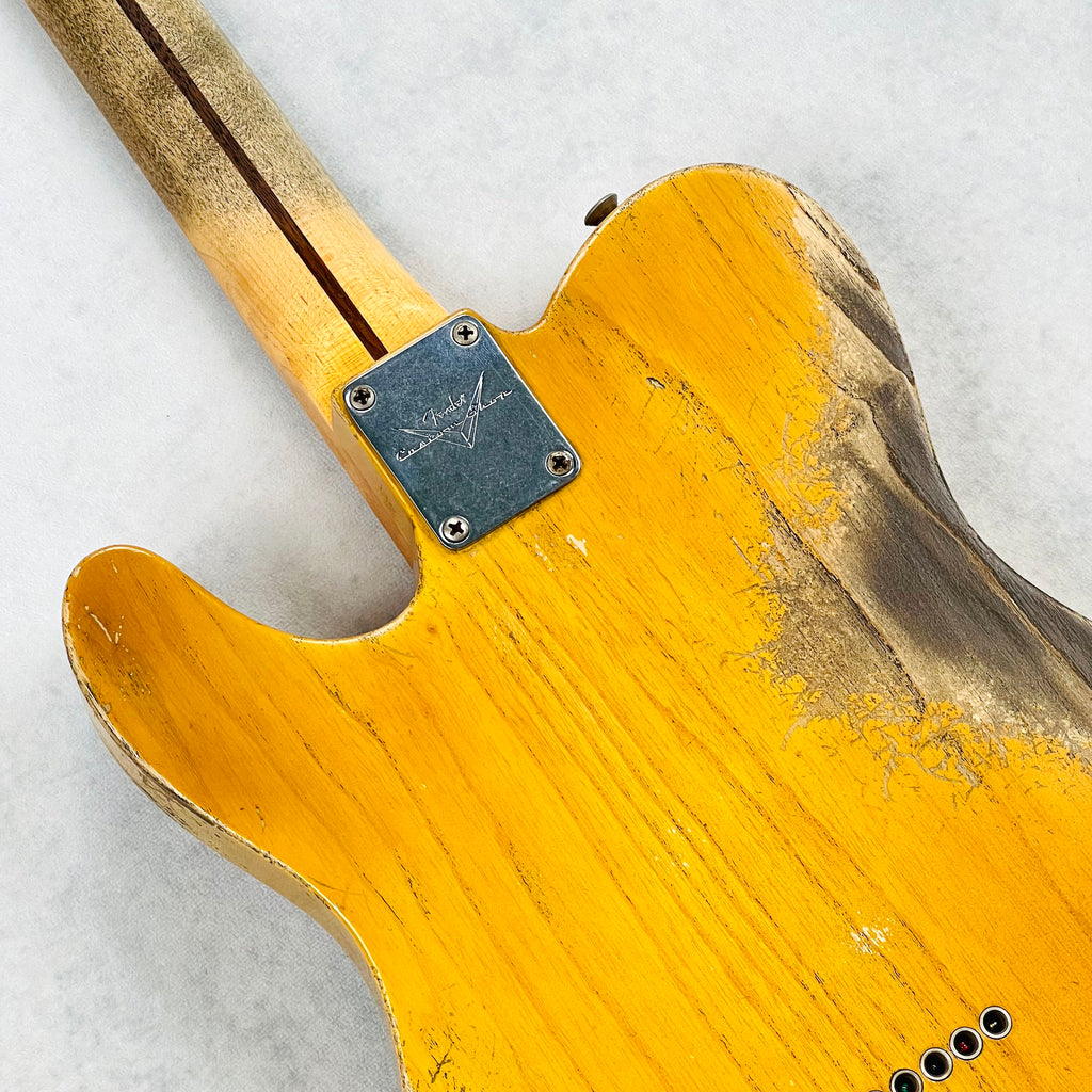 Fender Custom Shop Builder Select '54 Blackguard Esquire Heavy Relic Masterbuilt by Dale Wilson 2016 - Smoked Butterscotch Blonde - 12