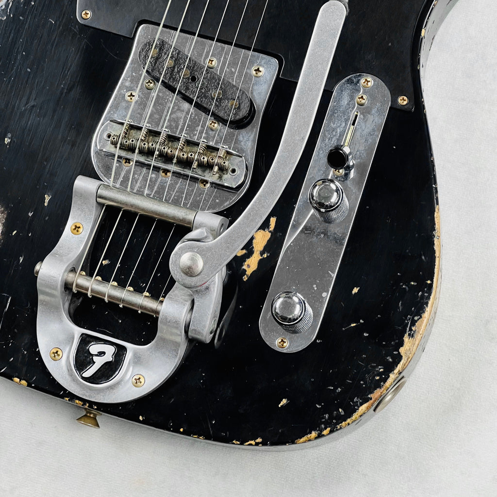 Fender Custom Shop CuNiFe Blackguard Telecaster with Bigsby Heavy Relic 2025 - Black - 5