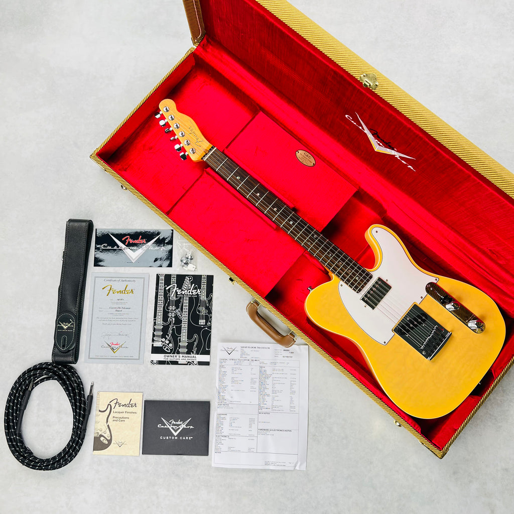 Fender Custom Shop Custom Deluxe Telecaster Masterbuilt By Yuriy Shishkov Quilt Top NOS 2012 - Nocaster Blonde - 19
